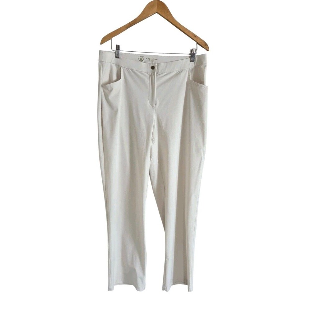 Zenergy by Chicos Stretch Pants   Comfort On The Go Packable Pocket Cream Size 2